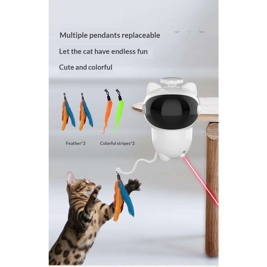 Laser Cat Wand Toy, Self-Play Interactive Pet Toy.