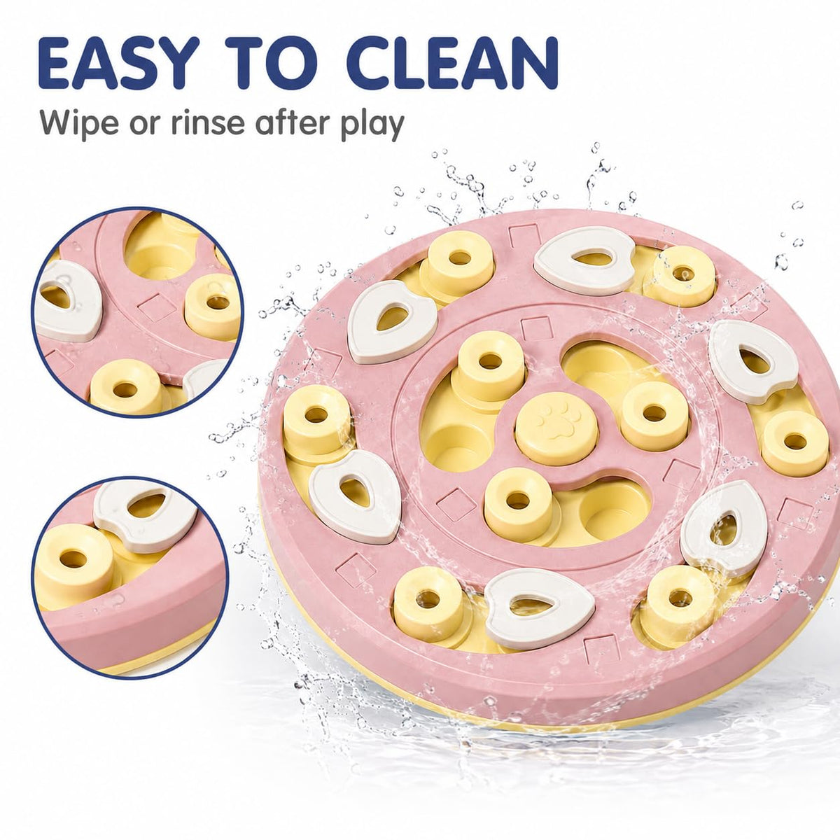 Interactive Pet Puzzle Toy For Dogs & Cats, Treat Dispensing Enrichment Toy With Adjustable Difficulty, Slow Feeding Activity Game, Mental Stimulation Boredom Relief Training Toy For Small Medium Pets