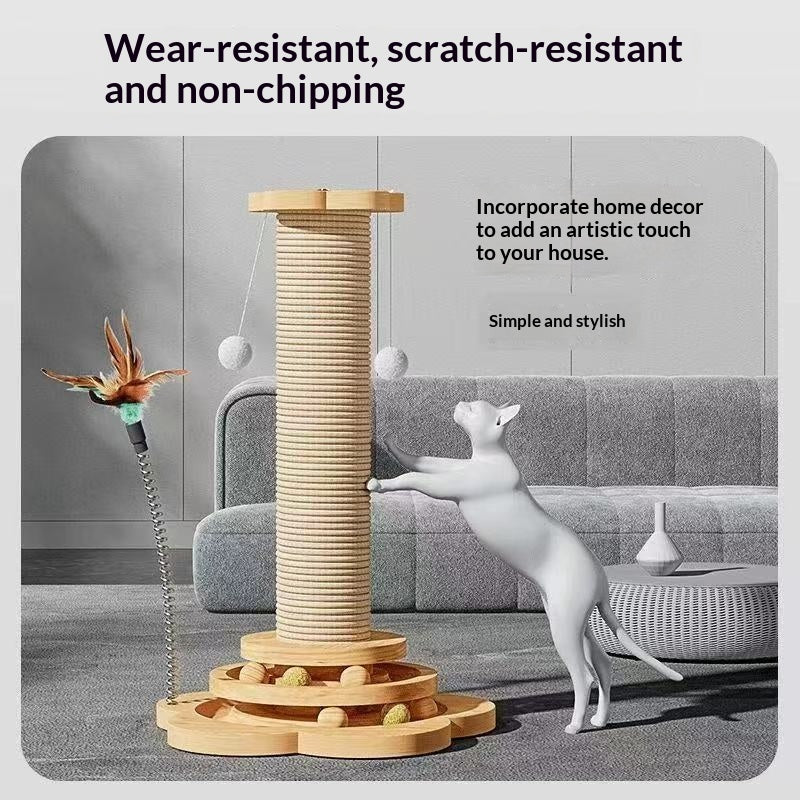 Cat Climbing Frame, Wear-Resistant And Non-Shedding, Elevated Cat Scratching Post, New Vertical Scratching Board, Self-Entertaining And Durable Cat Toy