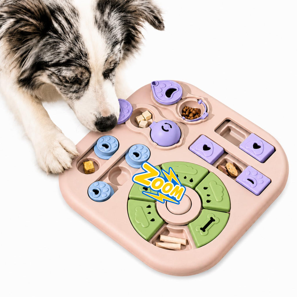 Interactive Cat Puzzle Toy, Maze Slow Feeder,  Cat Treat Puzzle, ABS And PP Plastic, Non-slip Rubber Feet, Top-rack Dishwasher Care
