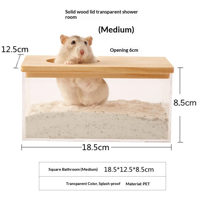 Hamster Bathroom Sandbox Fully Transparent Large Toilet Urine Sand Tray