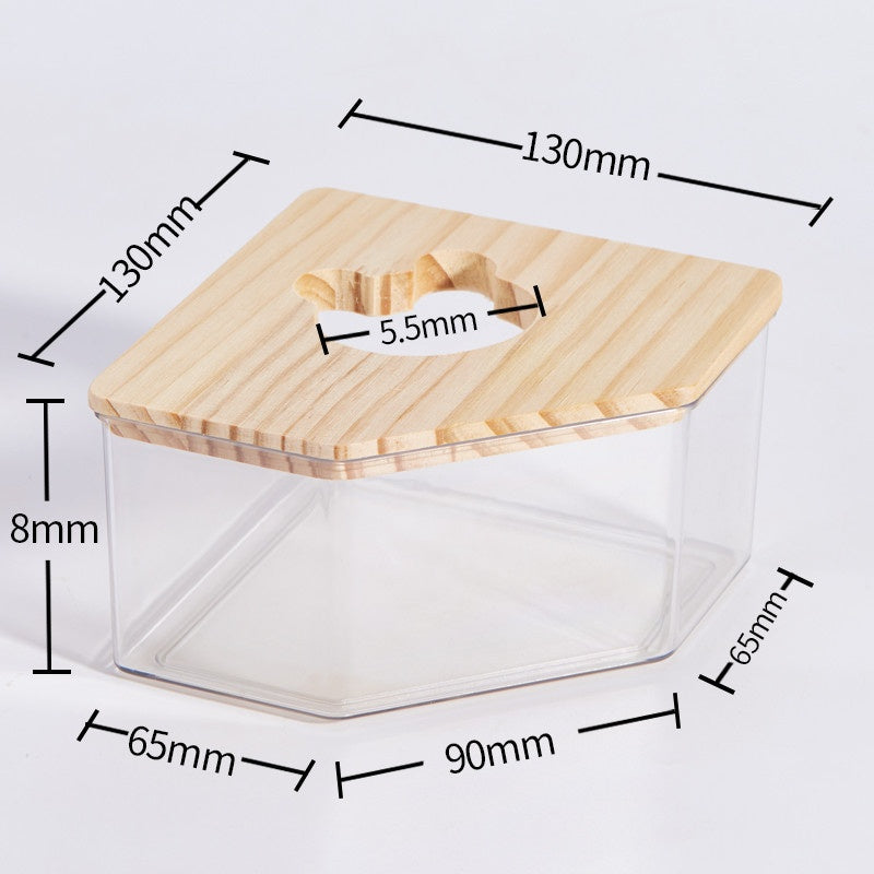 Hamster Bathroom Sandbox Fully Transparent Large Toilet Urine Sand Tray