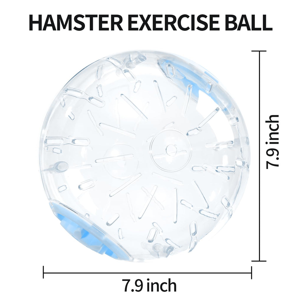 7.9 Inch Hamster Ball, Running Ball Toy, Transparent, Breathable, Reduce Stress, Promote Exercise Health, Easy To Clean, Hamster Accessory, For Syrian  Hamster, Gerbils, Mice, Small Pets