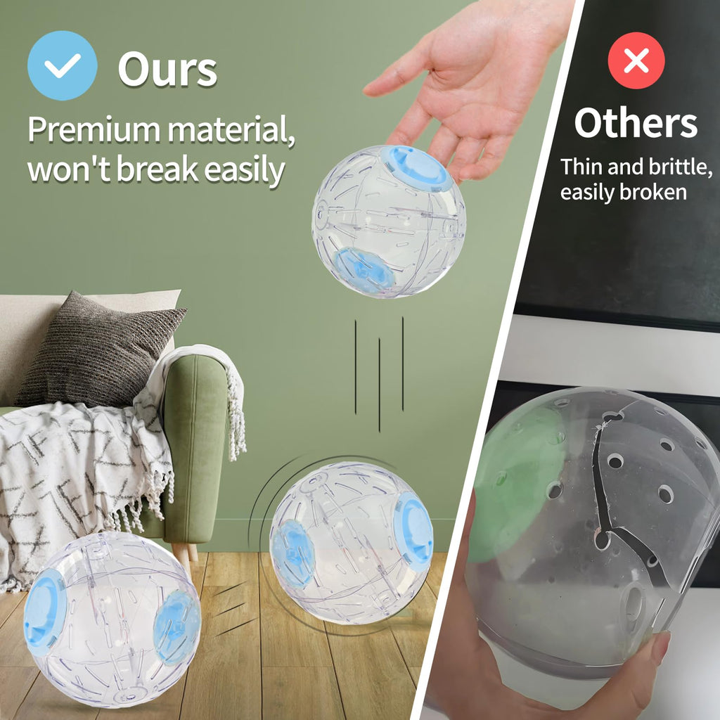 7.9 Inch Hamster Ball, Running Ball Toy, Transparent, Breathable, Reduce Stress, Promote Exercise Health, Easy To Clean, Hamster Accessory, For Syrian  Hamster, Gerbils, Mice, Small Pets