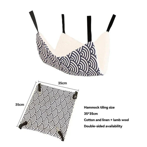 Designer Pet Hammock Cotton Mouse Ferrets Guinea Pig Cat Hanging Bed For Cats Rodents Hammock For Hamster Pets Supplies