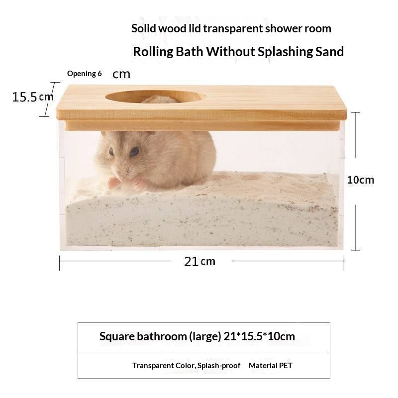 Hamster Bathroom Sandbox Fully Transparent Large Toilet Urine Sand Tray