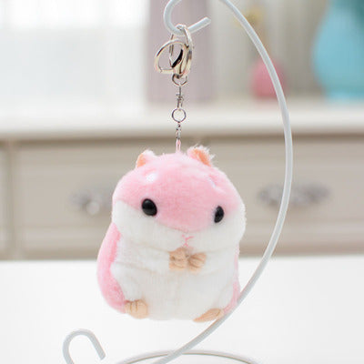Cute Hamster Plush Toy Doll Schoolbag Pendant Keychain