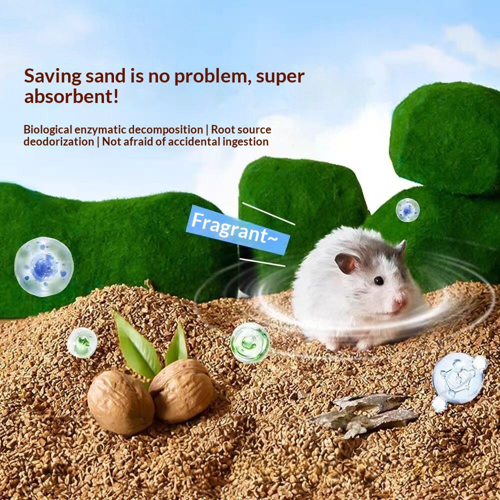 Hamster Natural Walnut Shell Sand Bedding Golden Hamster Bedding