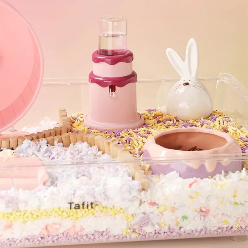 Cream Cake Hamster Kettle Small Pet Drinker Vacuum Kettle Hamsters Feeder Rat Accesorios Chipmunk Mouse Kettle