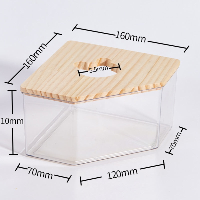 Hamster Bathroom Sandbox Fully Transparent Large Toilet Urine Sand Tray