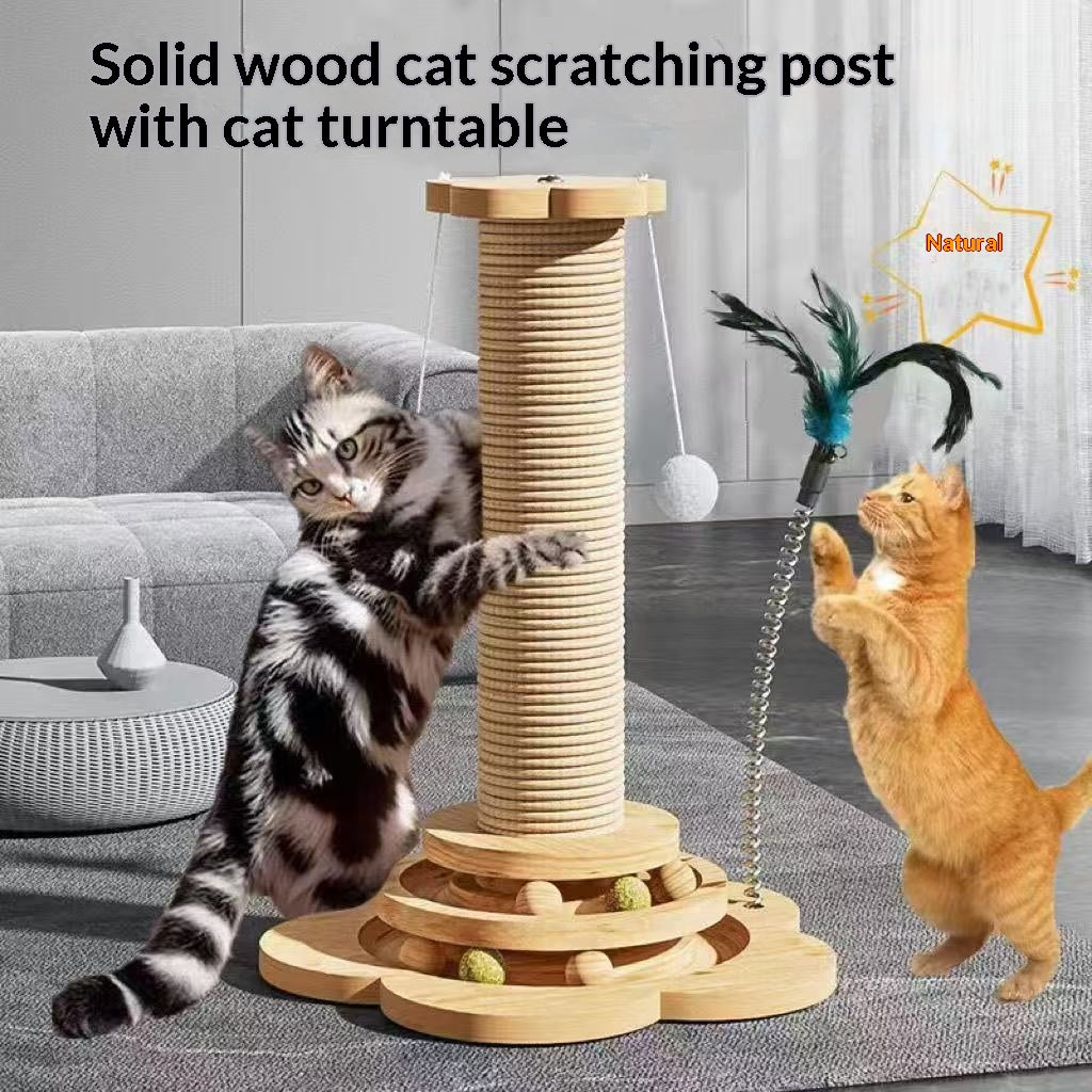Cat Climbing Frame, Wear-Resistant And Non-Shedding, Elevated Cat Scratching Post, New Vertical Scratching Board, Self-Entertaining And Durable Cat Toy