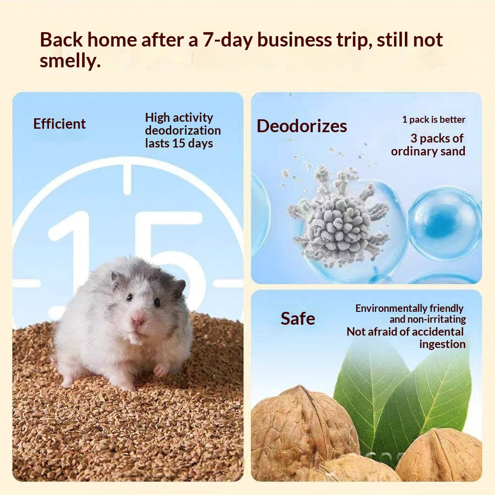 Hamster Natural Walnut Shell Sand Bedding Golden Hamster Bedding