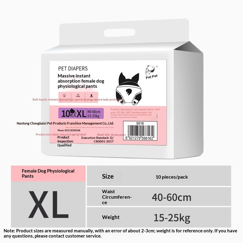 Disposable Dog Diapers & Physiological Pants For Male & Female.