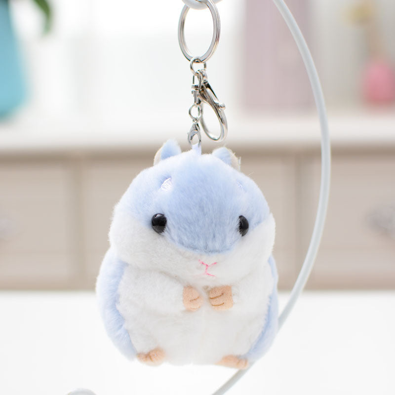 Cute Hamster Plush Toy Doll Schoolbag Pendant Keychain