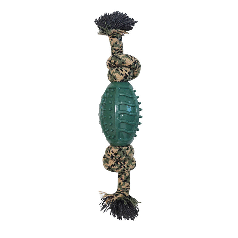 Dog Toy Camouflage Cotton Rope Ball For Teething Durable And Tooth-Cleaning