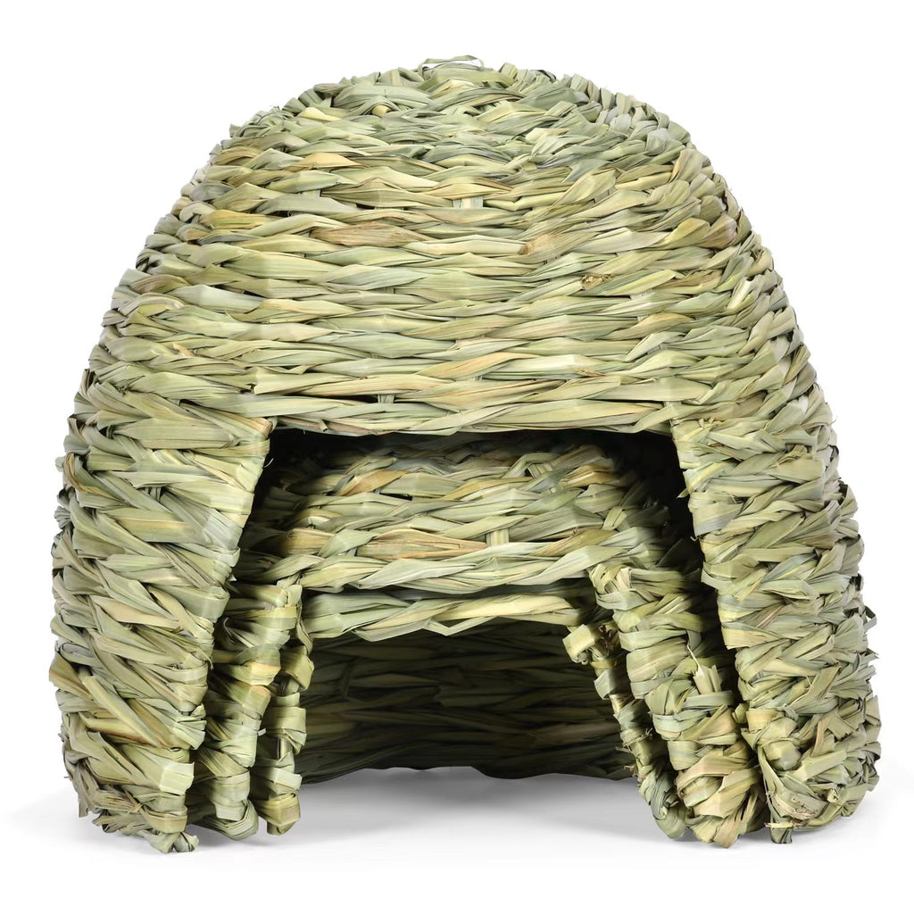 Pet Pet Thatched Hut Suit Rabbit Totoro Hamster Hedgehog Guinea Pig Handmade Straw Rabbit Nest Thermal Supplies