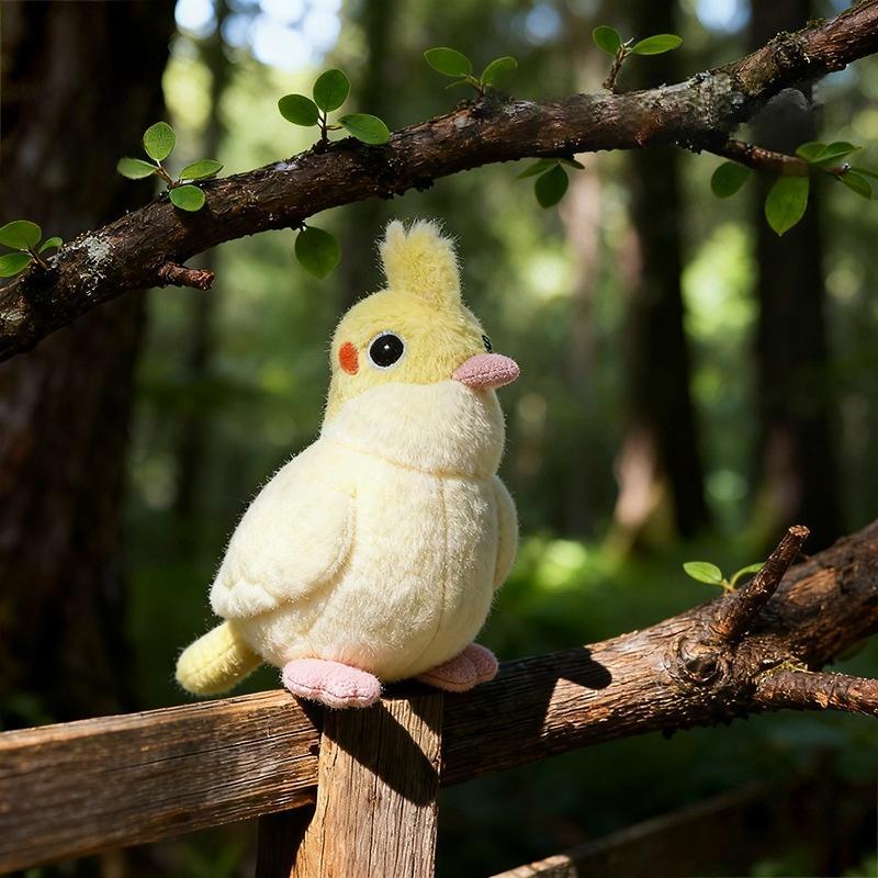 Yellow Peach Parrot Plush Toy