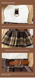 Plaid Pleated Preppy Pet Dog Dress.