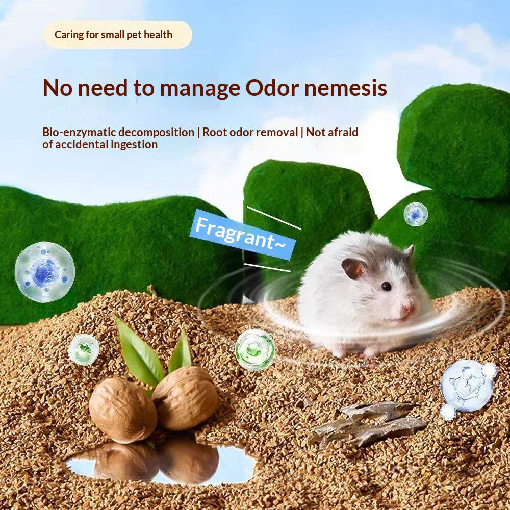 Hamster Natural Walnut Shell Sand Bedding Golden Hamster Bedding
