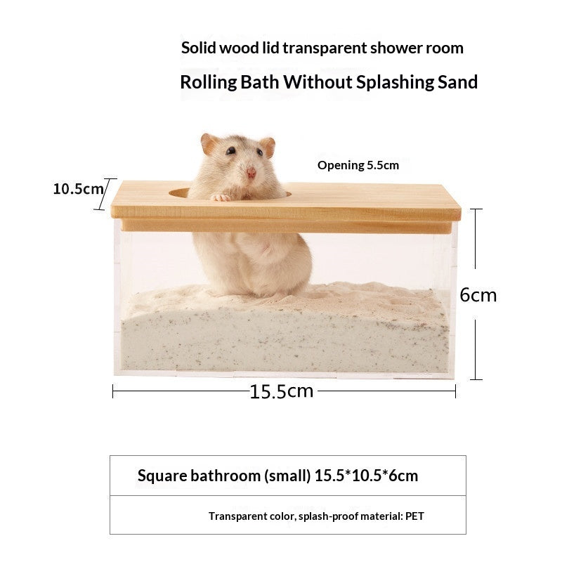 Hamster Bathroom Sandbox Fully Transparent Large Toilet Urine Sand Tray