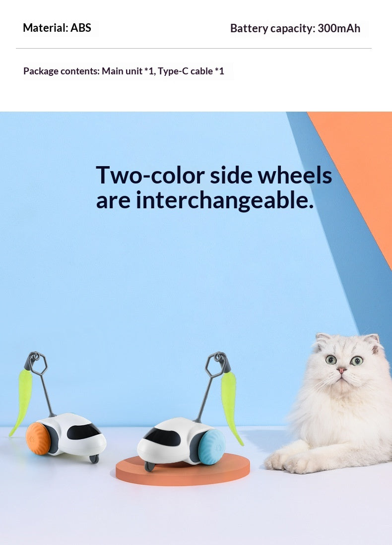 Electric Smart Racing Car Cat Toy With Simulation Mouse, Silent & Durable.