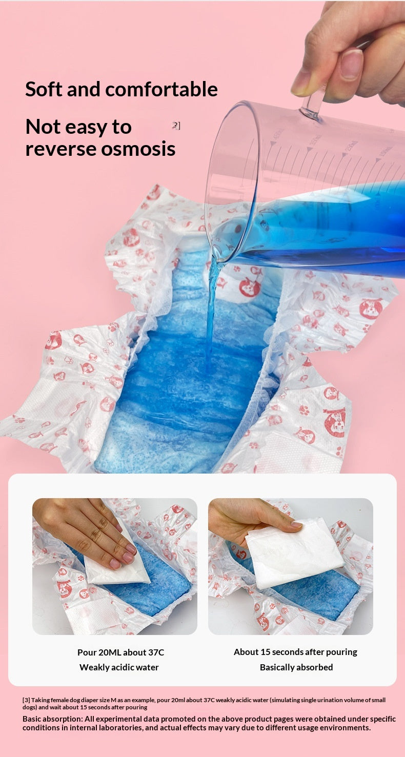 Disposable Dog Diapers & Physiological Pants For Male & Female.