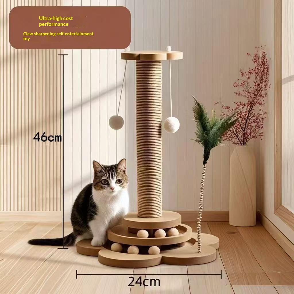 Cat Climbing Frame, Wear-Resistant And Non-Shedding, Elevated Cat Scratching Post, New Vertical Scratching Board, Self-Entertaining And Durable Cat Toy