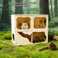 Wooden Gold-flecked Hamster Detachable Observation And Hideaway Playhouse