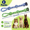 Dog Rope Toys For Aggressive Chewers, Tough Dog Chew Toys  Heavy Duty Tug Of War Dog Toys For Large Medium Dogs, 3 Knots Cotton Large Dental Rope Toys For Teeth Cleaning